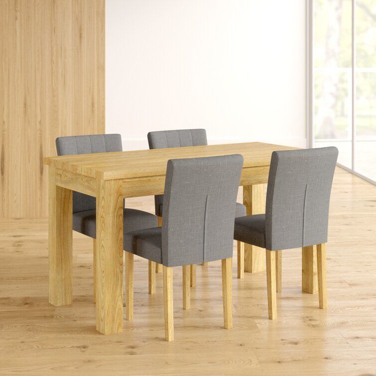 Deacon Oak Diner Table Chair Set 3D model_2