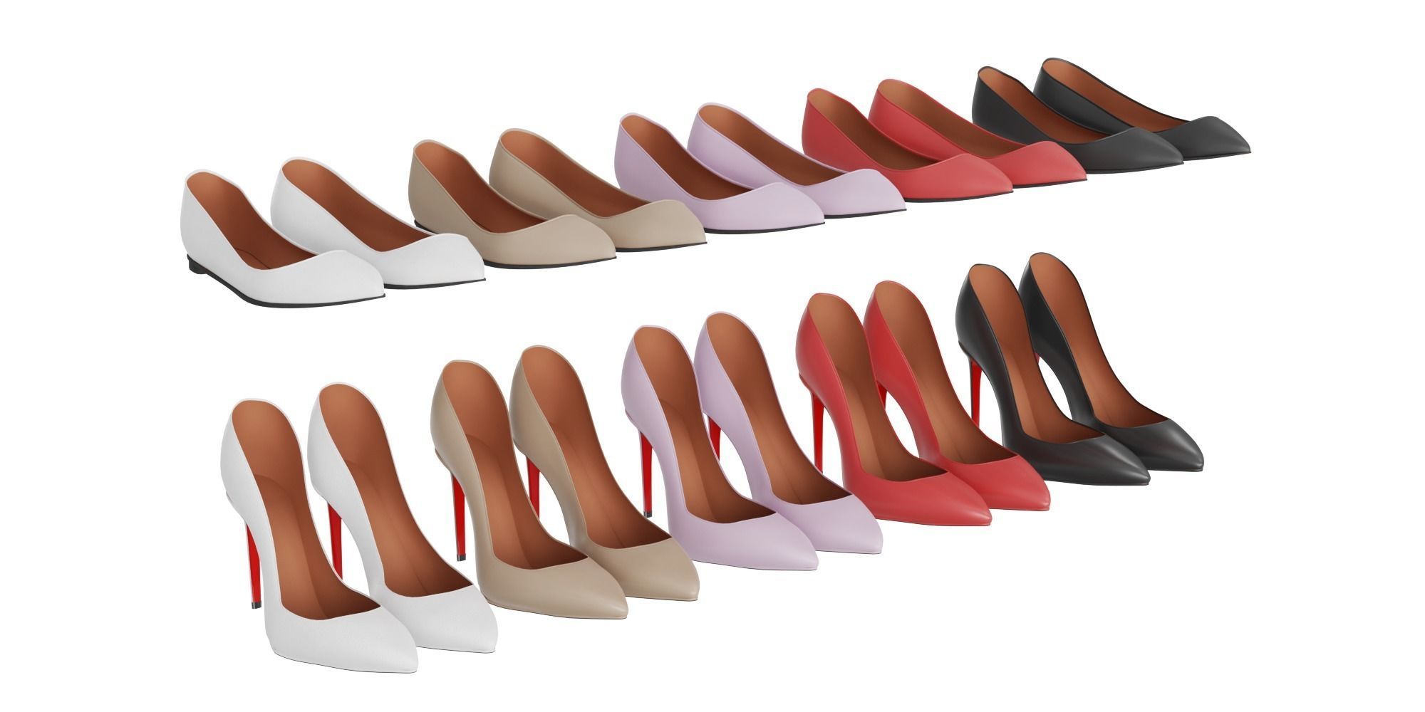 Womens shoes wardrobe BLENDER 3D Model Cycles 3D model_5