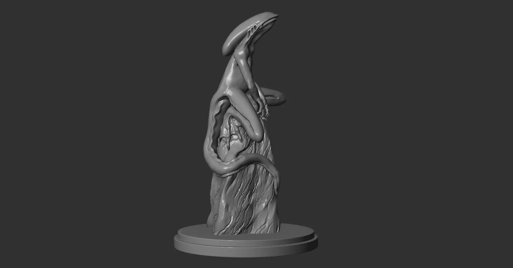 Alien frog concept 3D print model_0