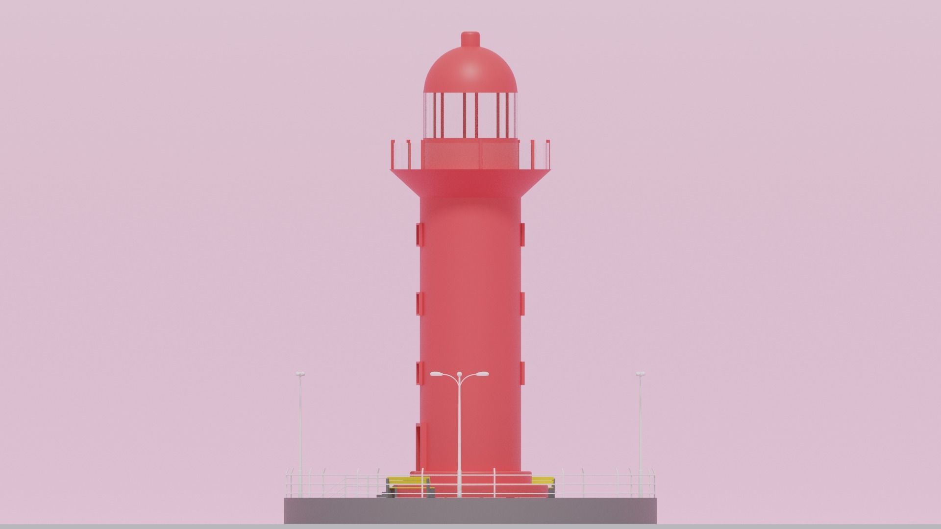 Cartoon Light House 3D model_19