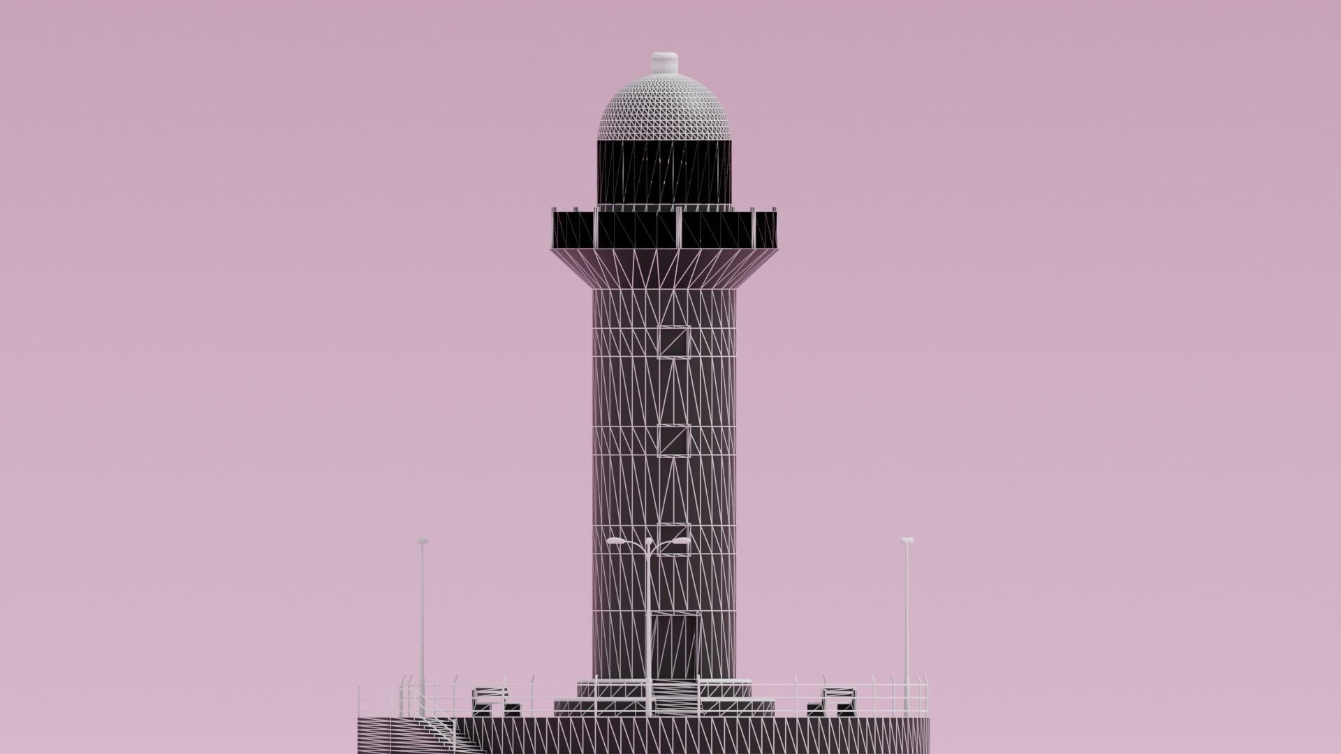 Cartoon Light House 3D model_4