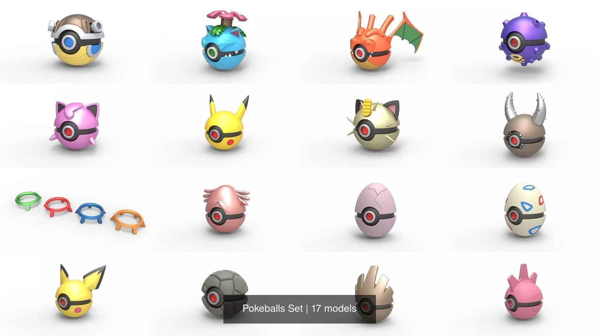 Orbs Set 1 3D Model Collection_0