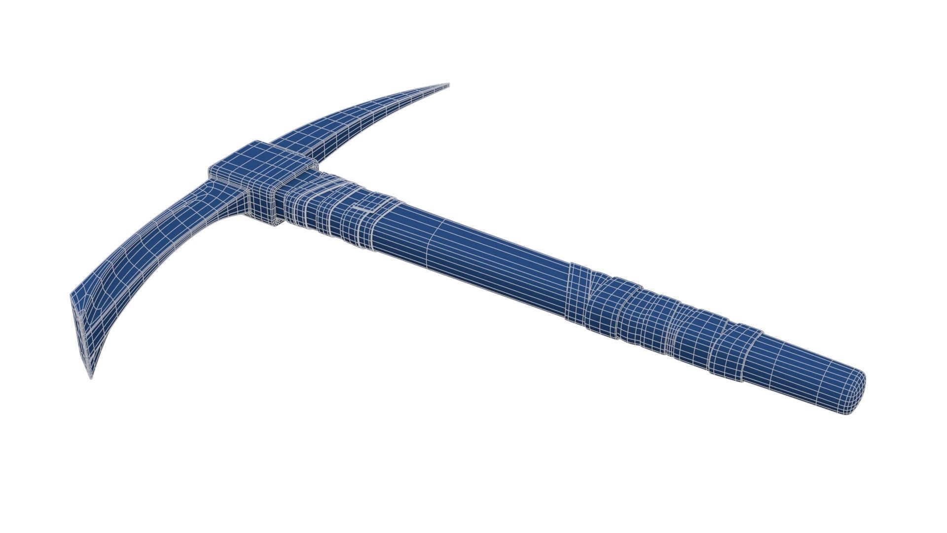 Pickax mining hammer Low-poly 3D model_20