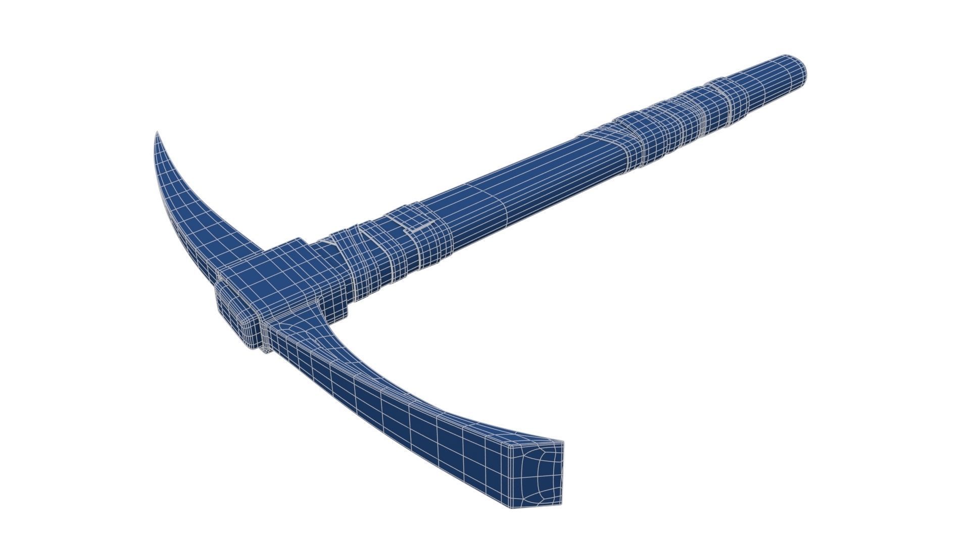 Pickax mining hammer Low-poly 3D model_23