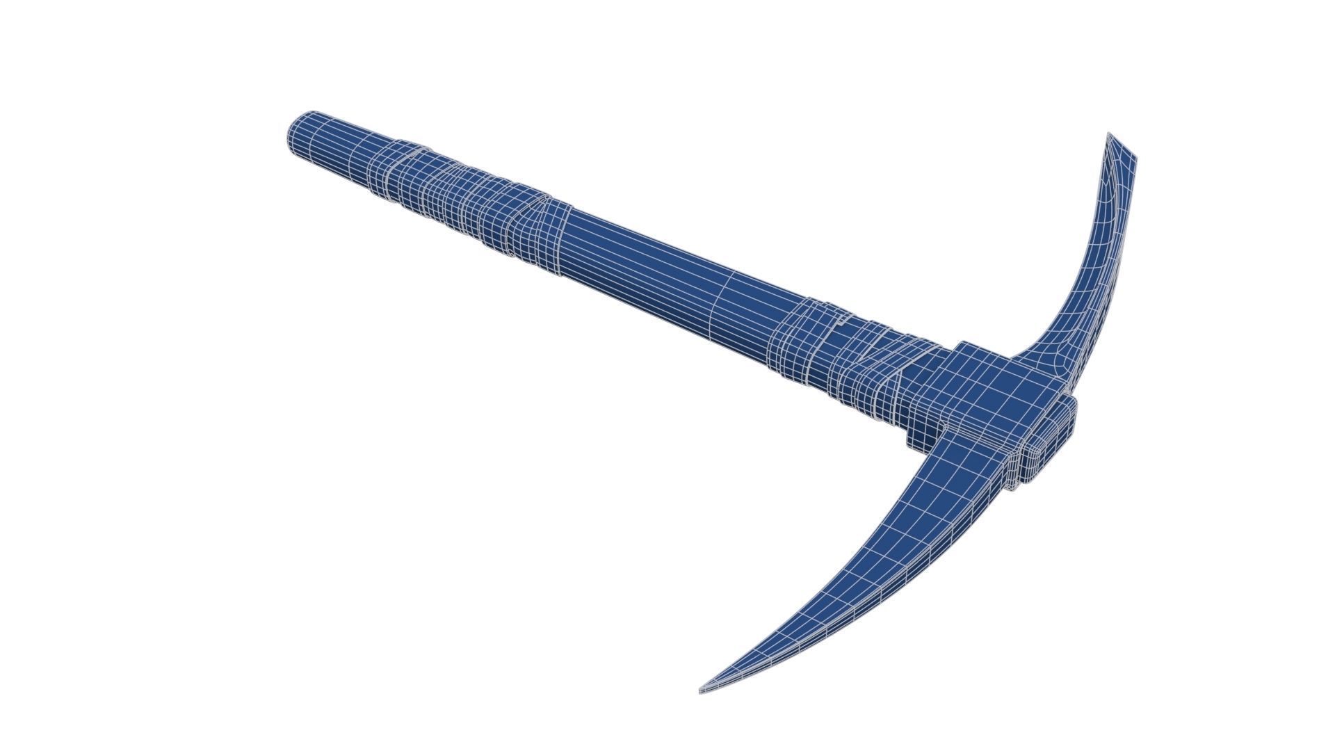 Pickax mining hammer Low-poly 3D model_21