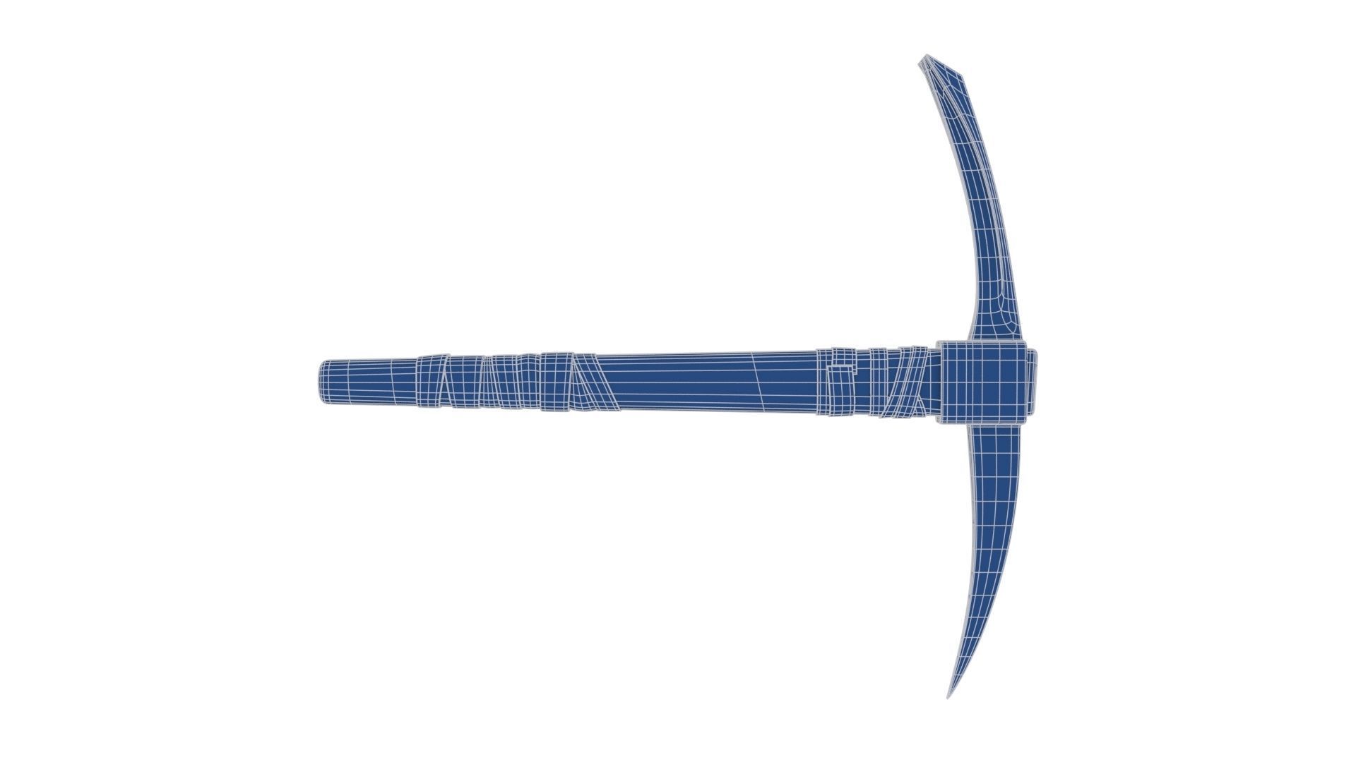 Pickax mining hammer Low-poly 3D model_24