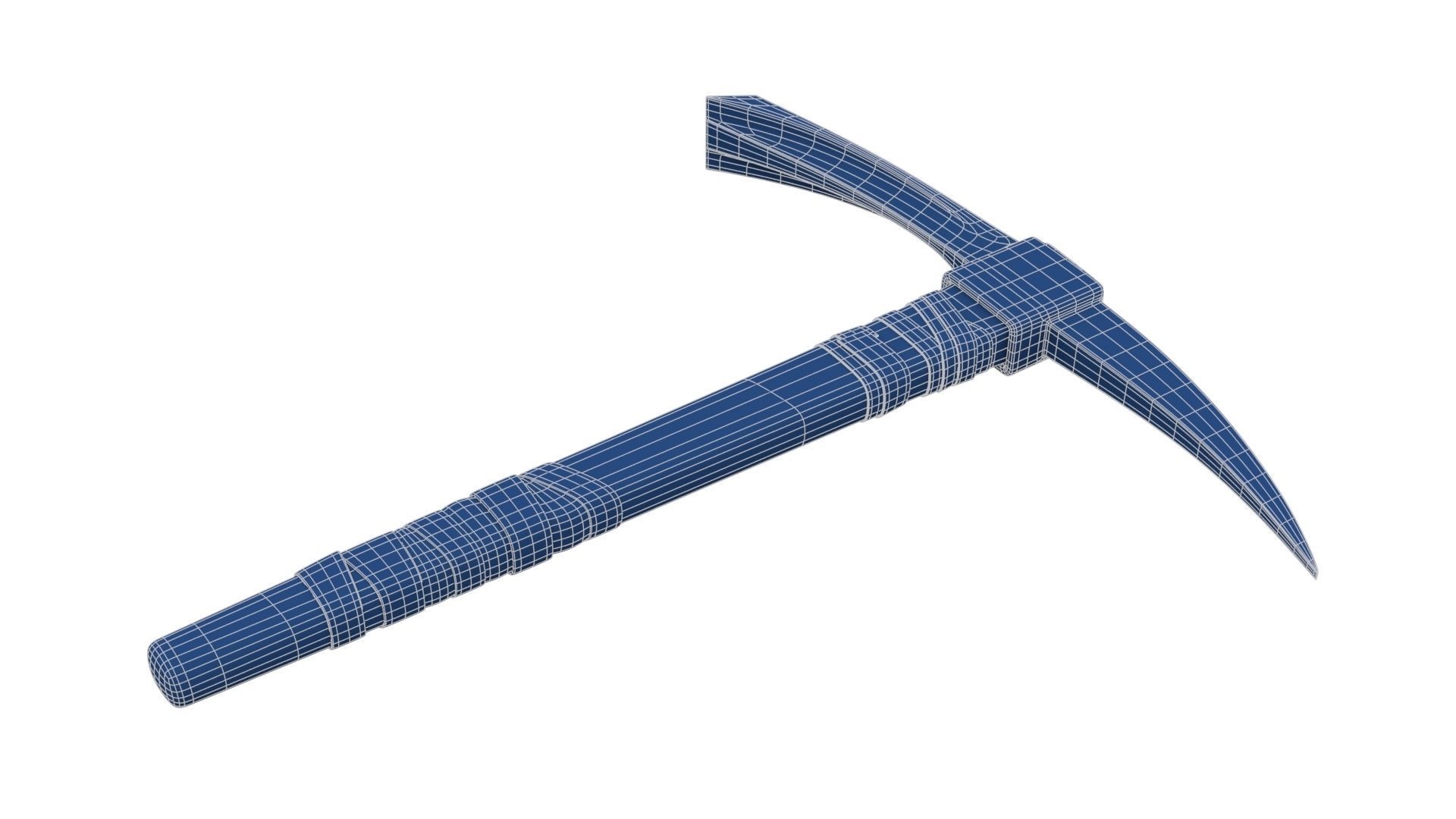 Pickax mining hammer Low-poly 3D model_22