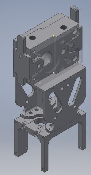TronXY X5SA Dual Extruder head 3D print model_1