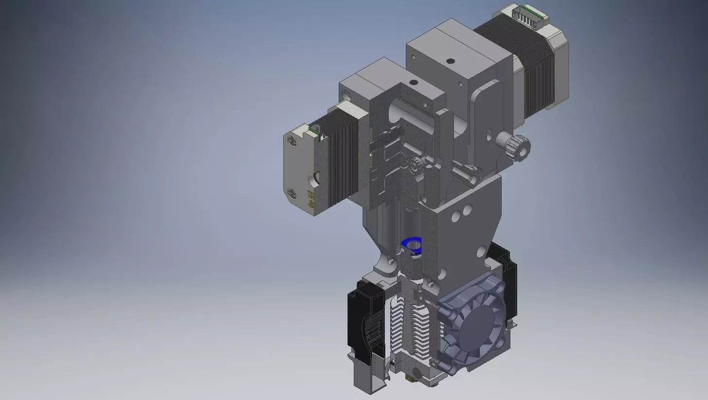 TronXY X5SA Dual Extruder head 3D print model_0
