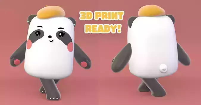 Panda Mom Open Arms 3D print model