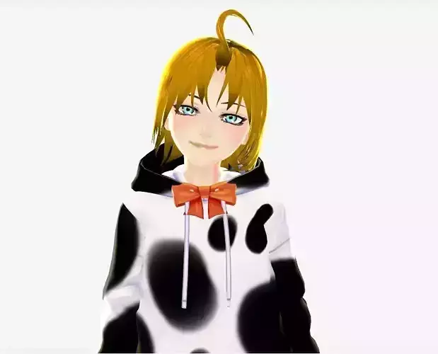 SciFi 3d anime kawaii girl character c31