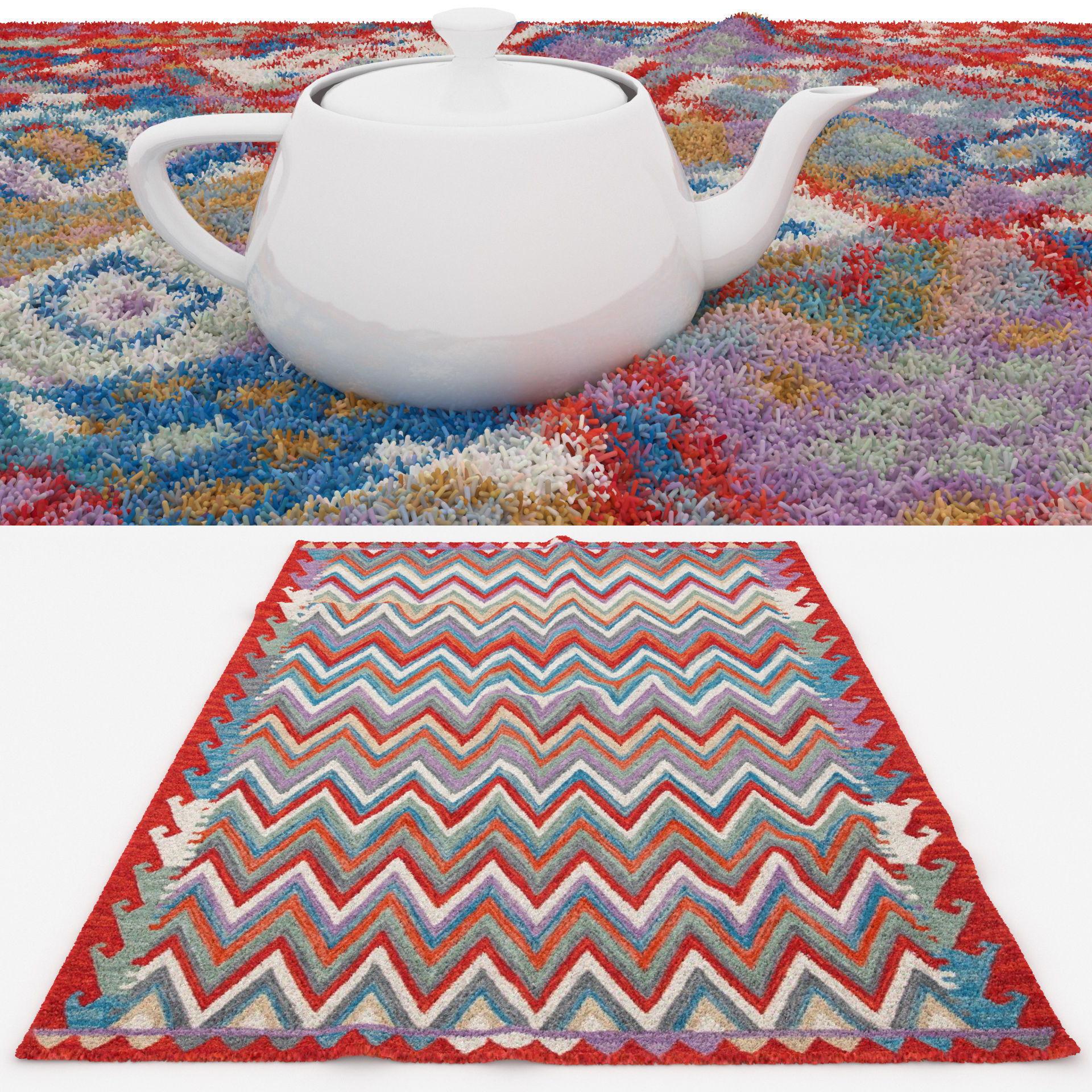 Rugs No 159 Low-poly 3D model_1
