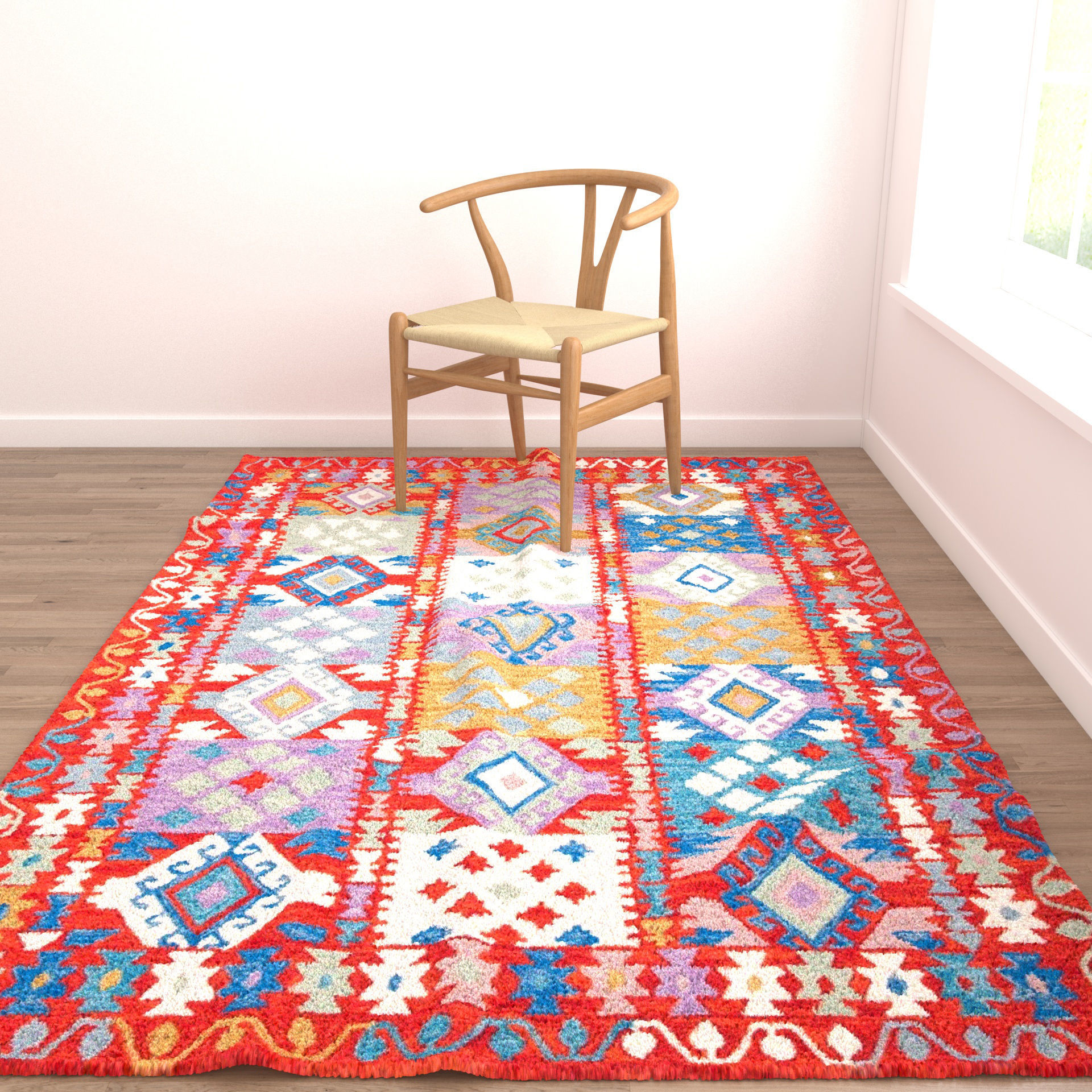 Rugs No 159 Low-poly 3D model_3