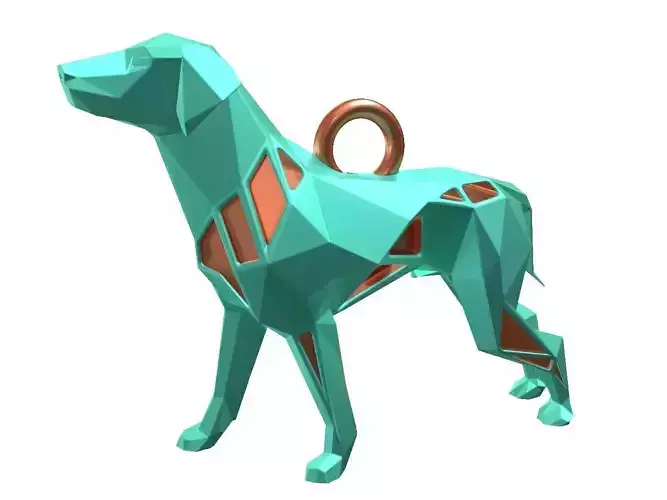 Animal Charm Boxer Great Dane Pose Pendant