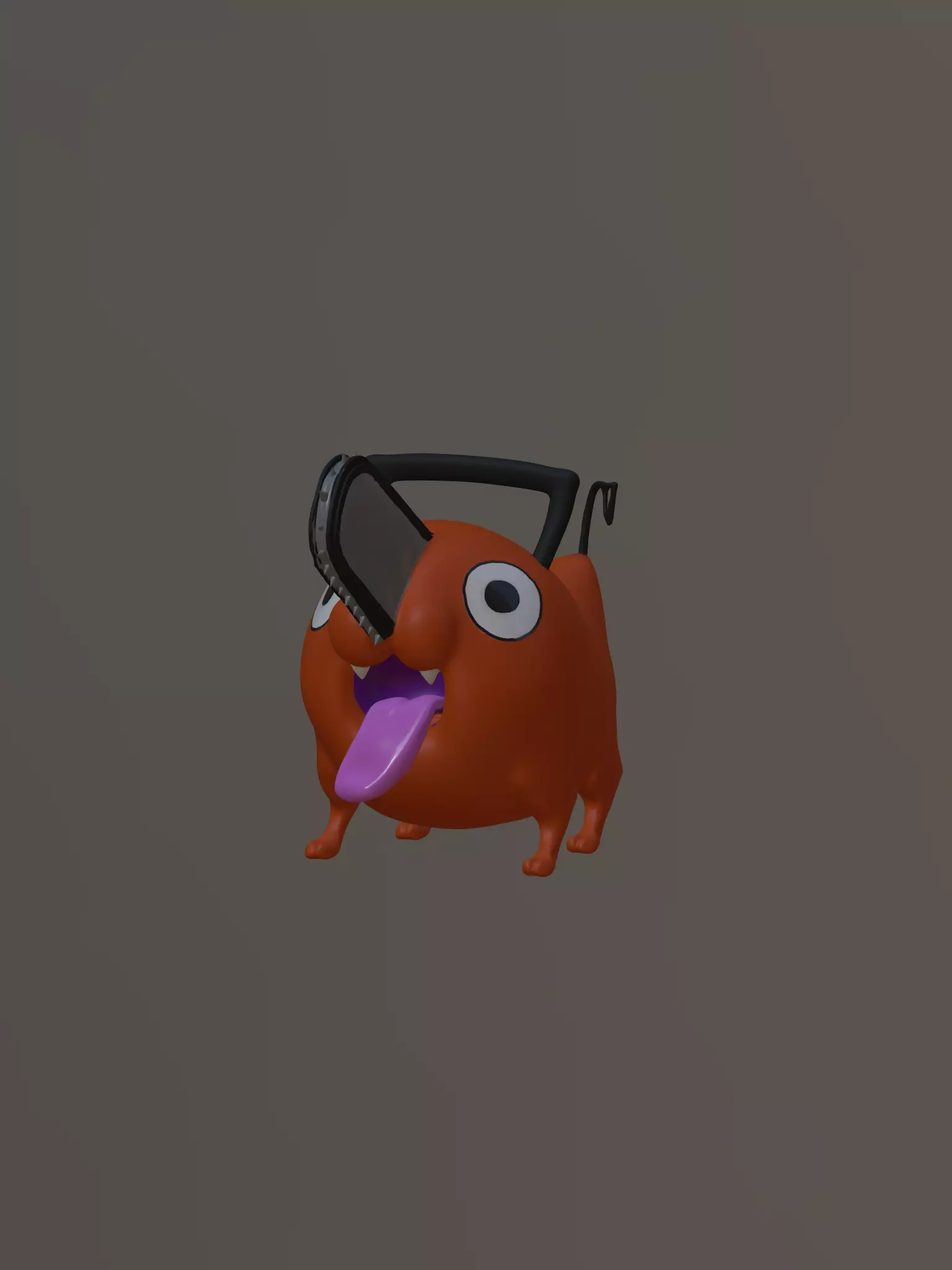 Pochita stl orange dog 3D print model