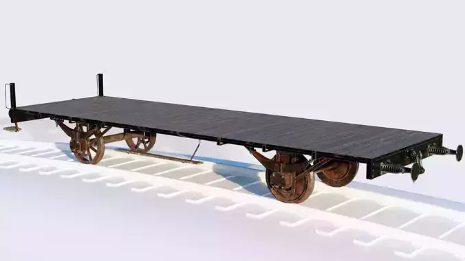 Train Open Freight Car