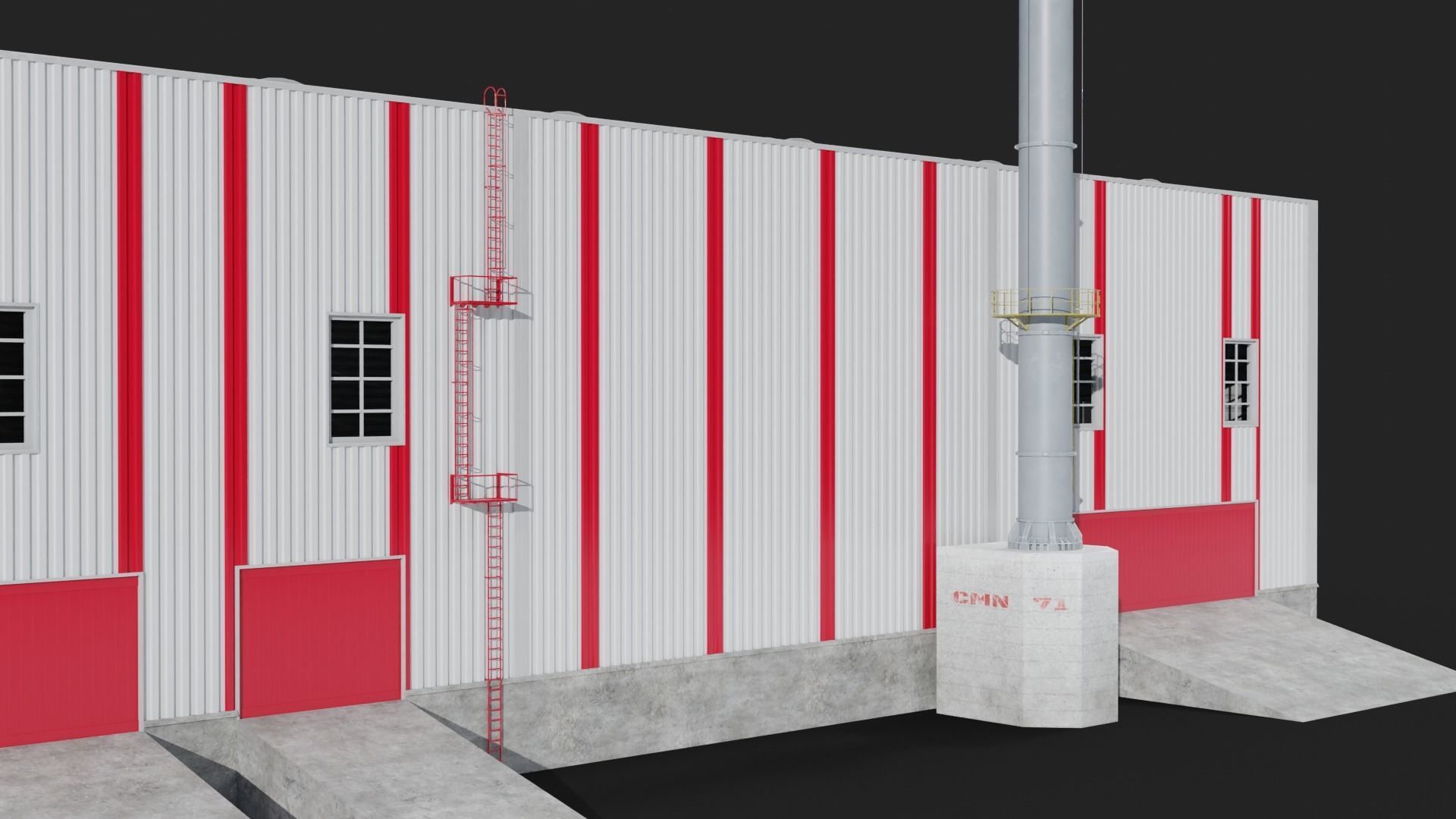 Steel works factory warehouse 3D Model Collection_2