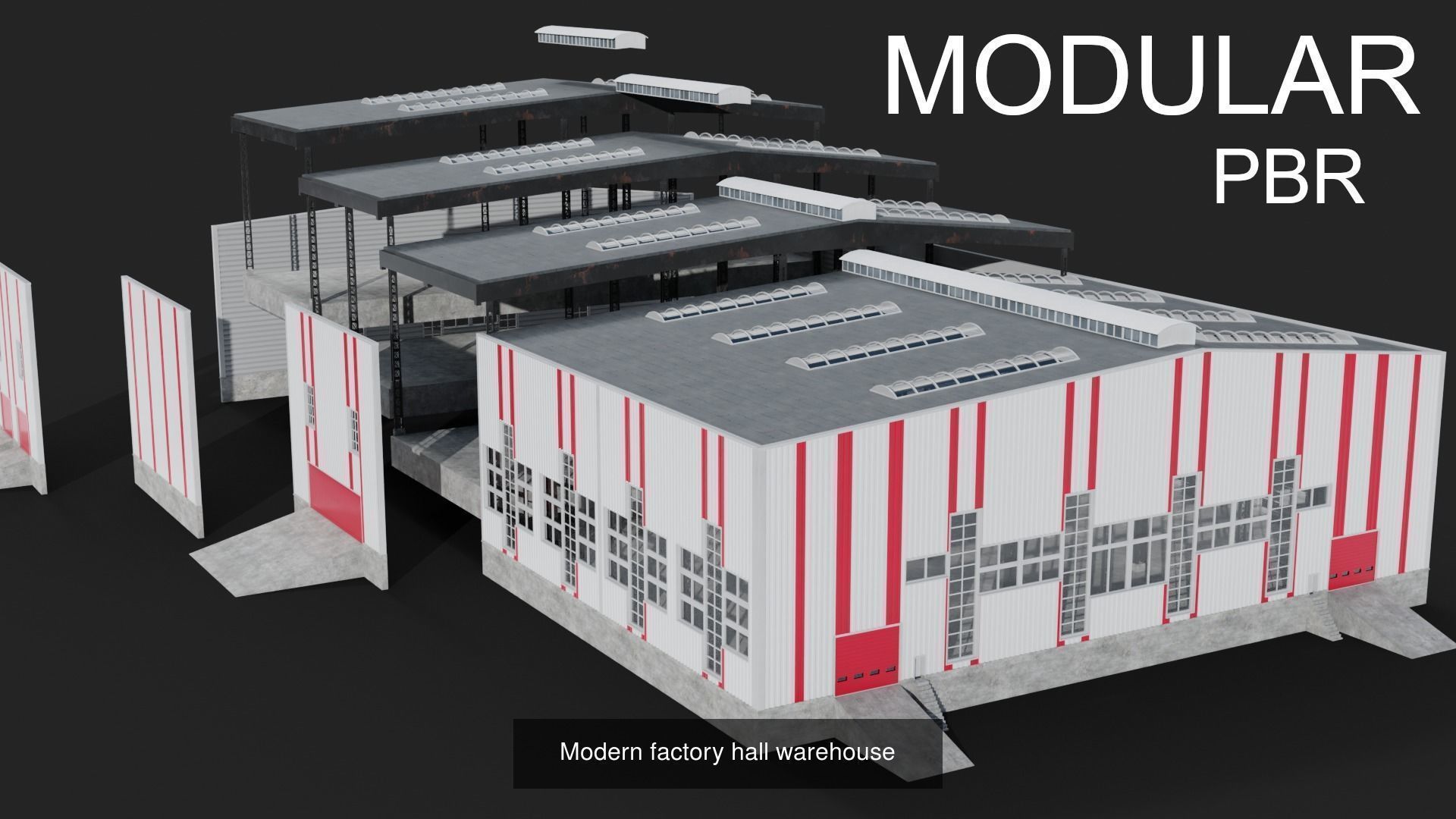 Steel works factory warehouse 3D Model Collection_4
