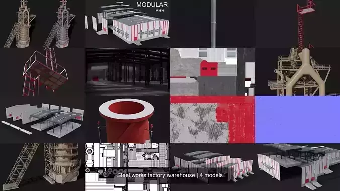 Steel works factory warehouse