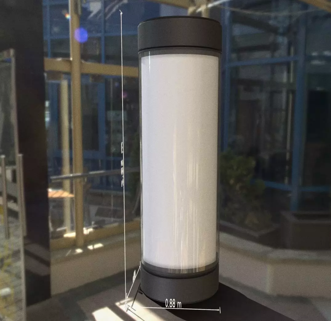 Advertising Pillar with Glass 2 Low-poly 3D model_0