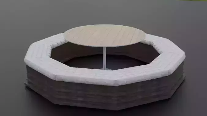 3D MODEL TABLE WITH POUCH
