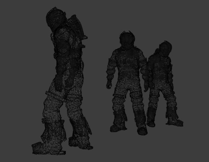 Robo Bee Character Low-poly 3D model_25