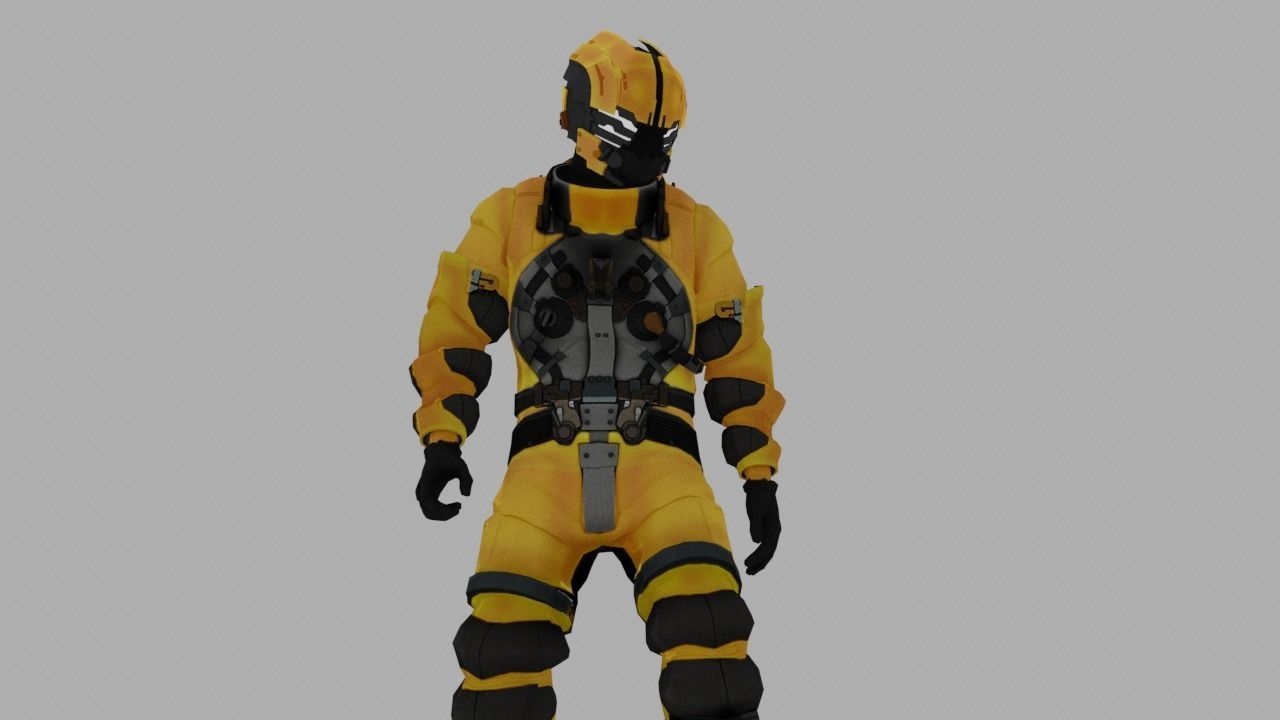 Robo Bee Character Low-poly 3D model_9