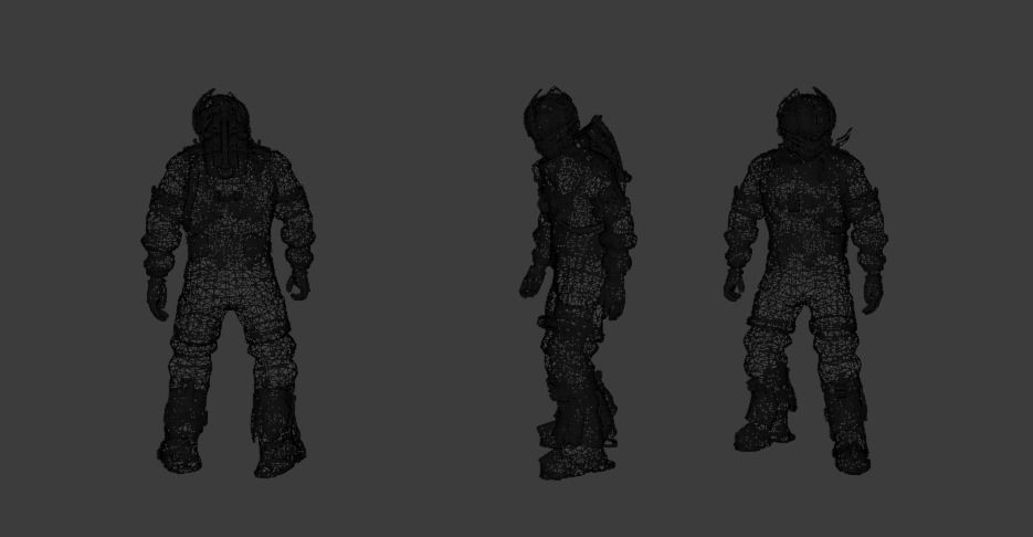 Robo Bee Character Low-poly 3D model_24