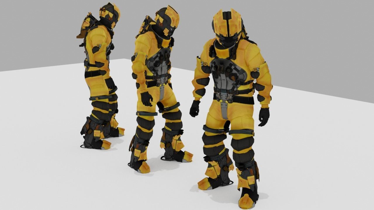 Robo Bee Character Low-poly 3D model_21