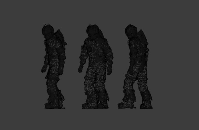 Robo Bee Character Low-poly 3D model_32