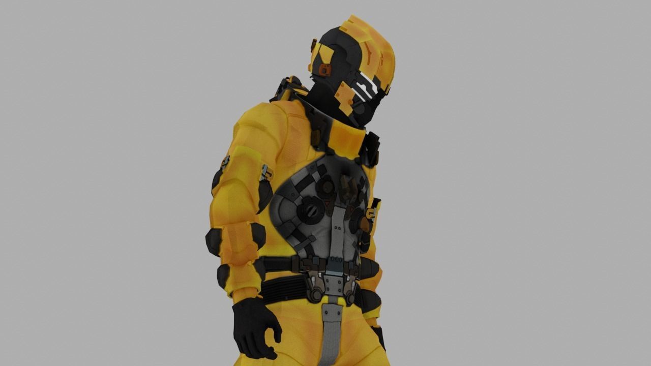 Robo Bee Character Low-poly 3D model_39
