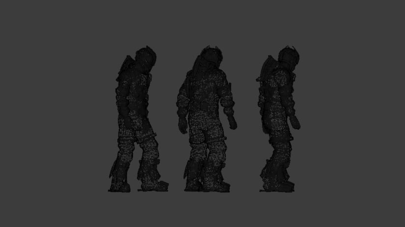 Robo Bee Character Low-poly 3D model_33