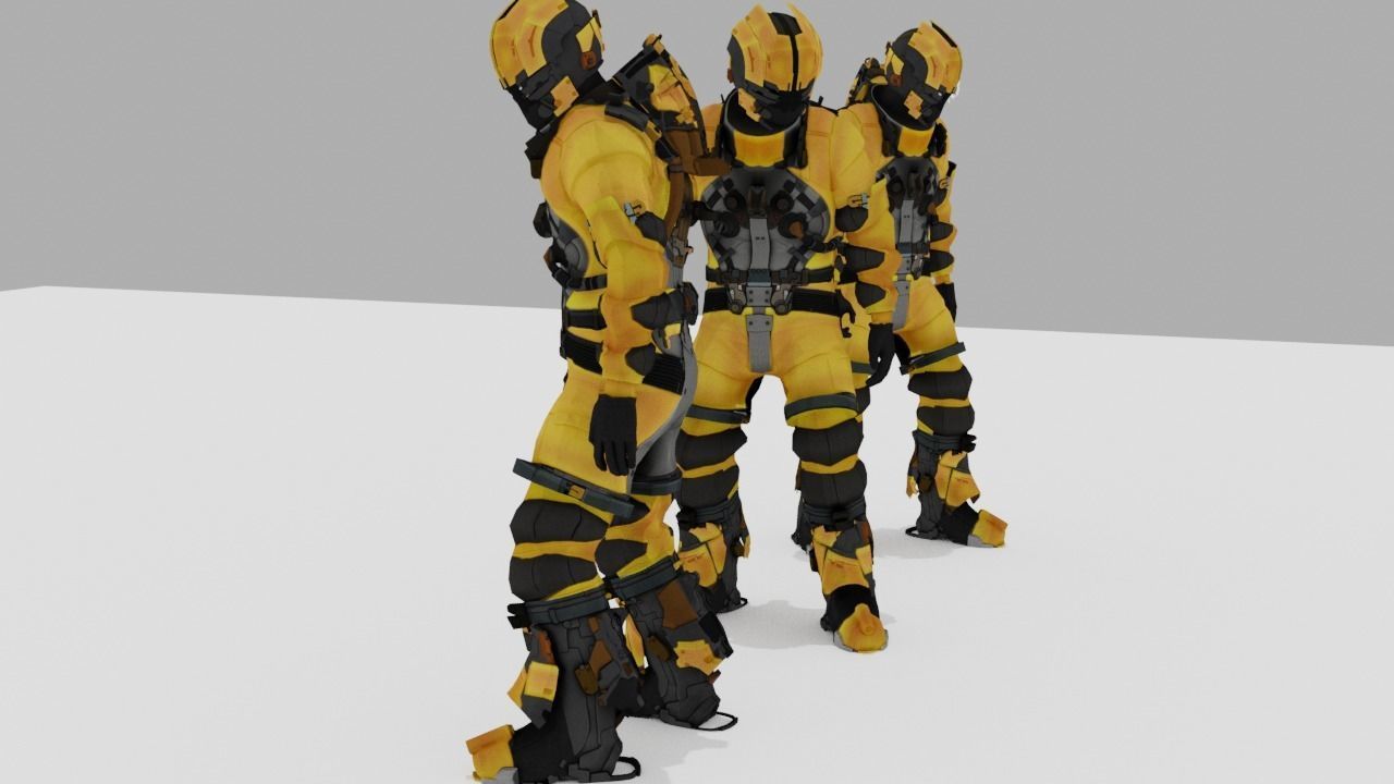 Robo Bee Character Low-poly 3D model_19