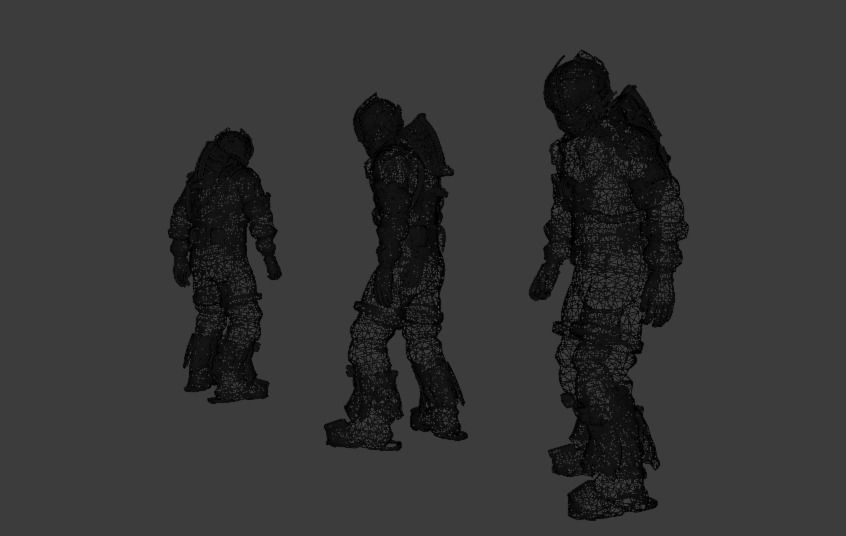 Robo Bee Character Low-poly 3D model_23