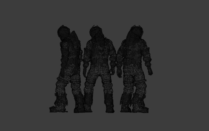 Robo Bee Character Low-poly 3D model_34