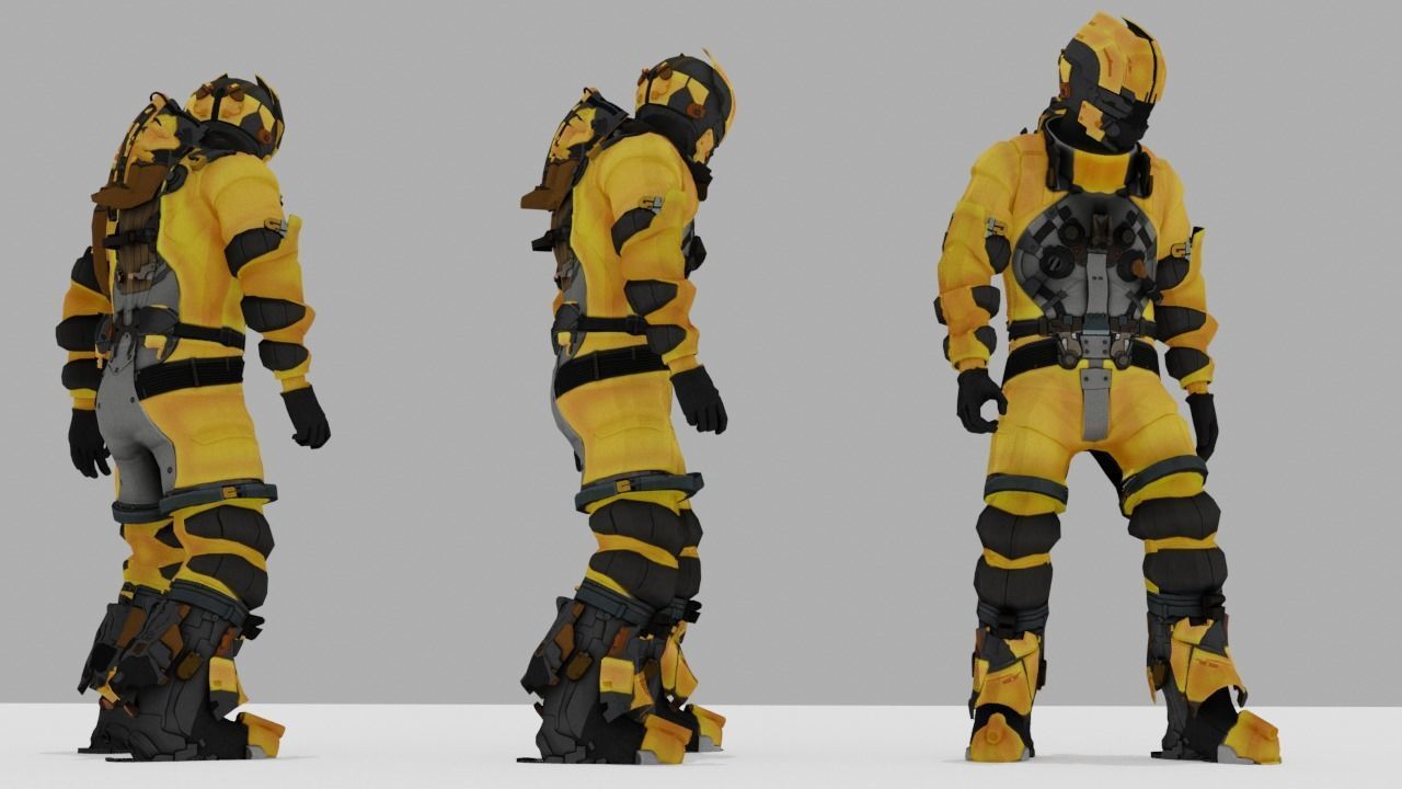 Robo Bee Character Low-poly 3D model_22