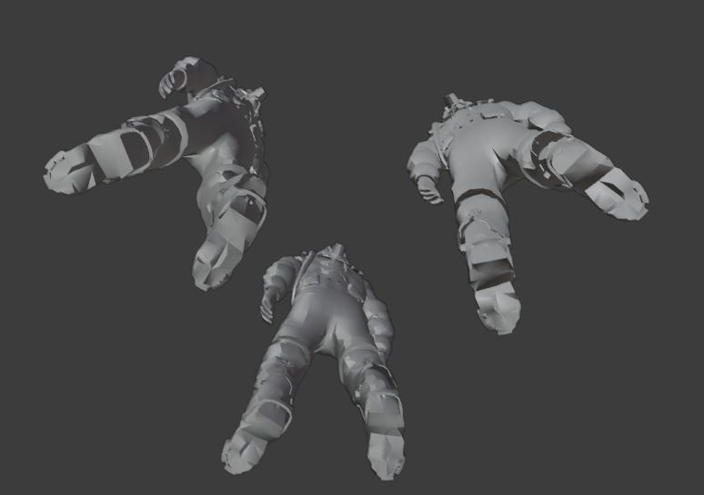 Robo Bee Character Low-poly 3D model_37