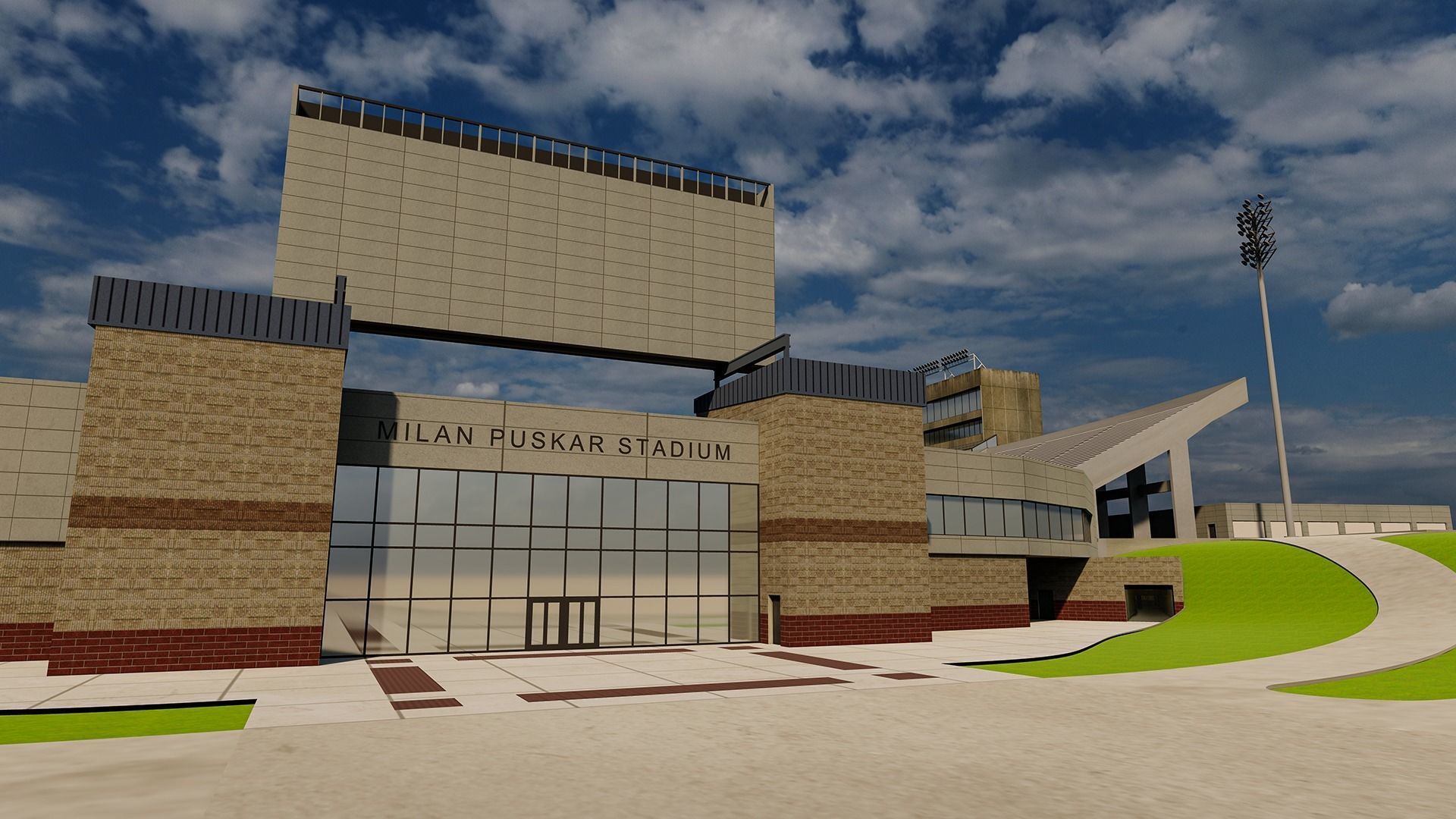 Milan Puskar Stadium Low-poly 3D model_21