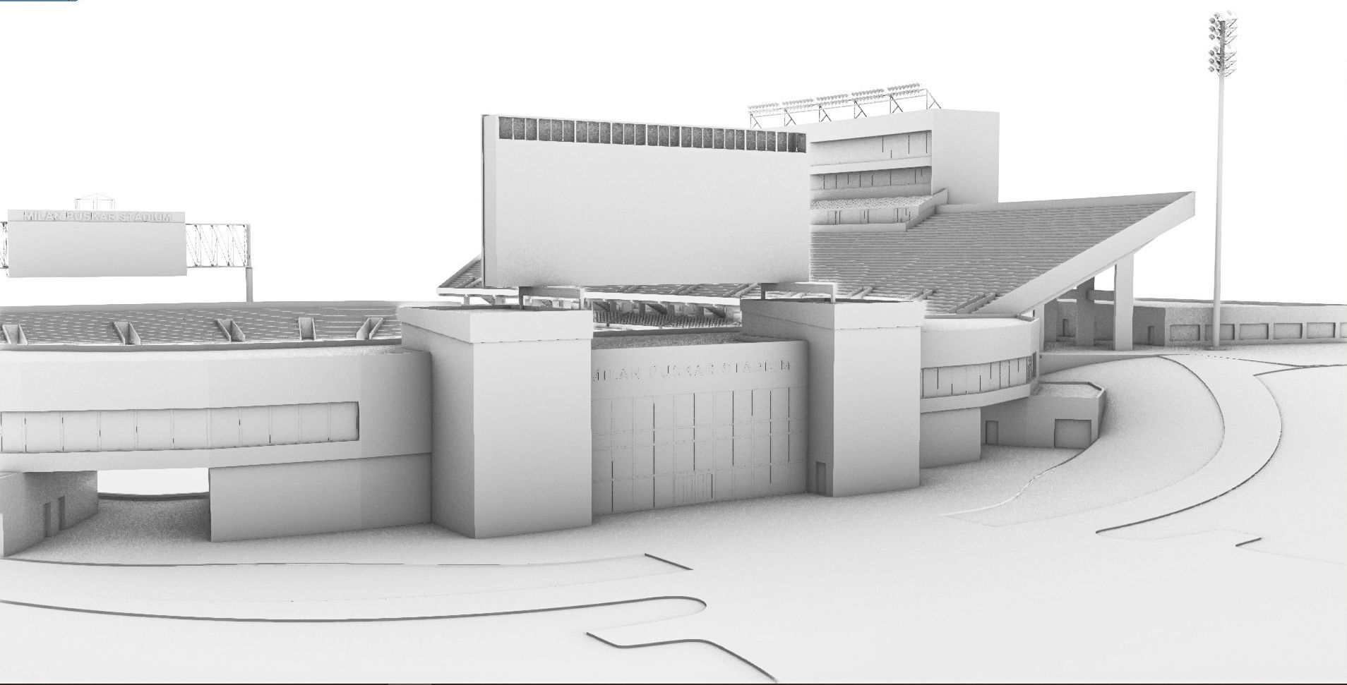 Milan Puskar Stadium Low-poly 3D model_28