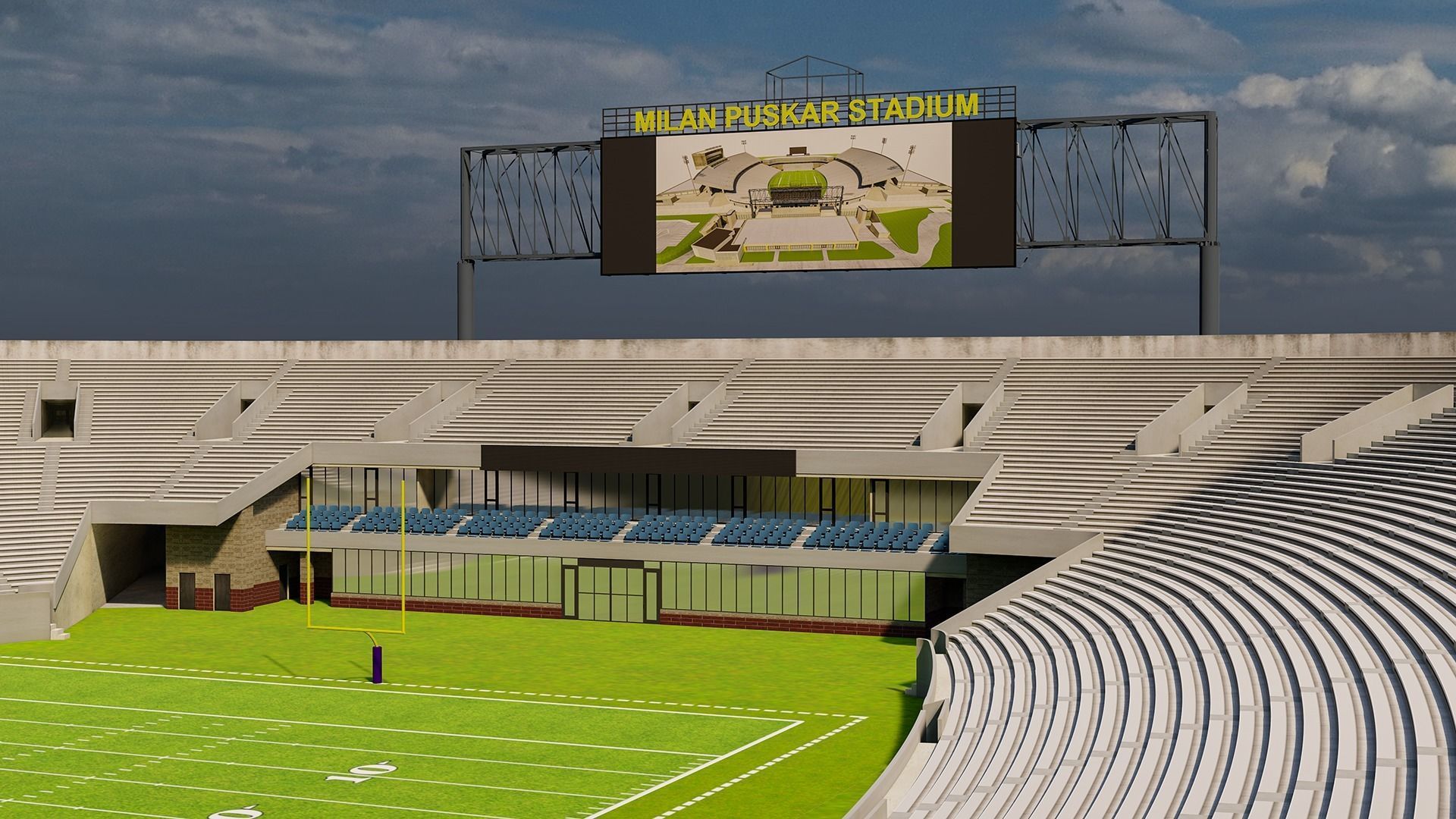 Milan Puskar Stadium Low-poly 3D model_25