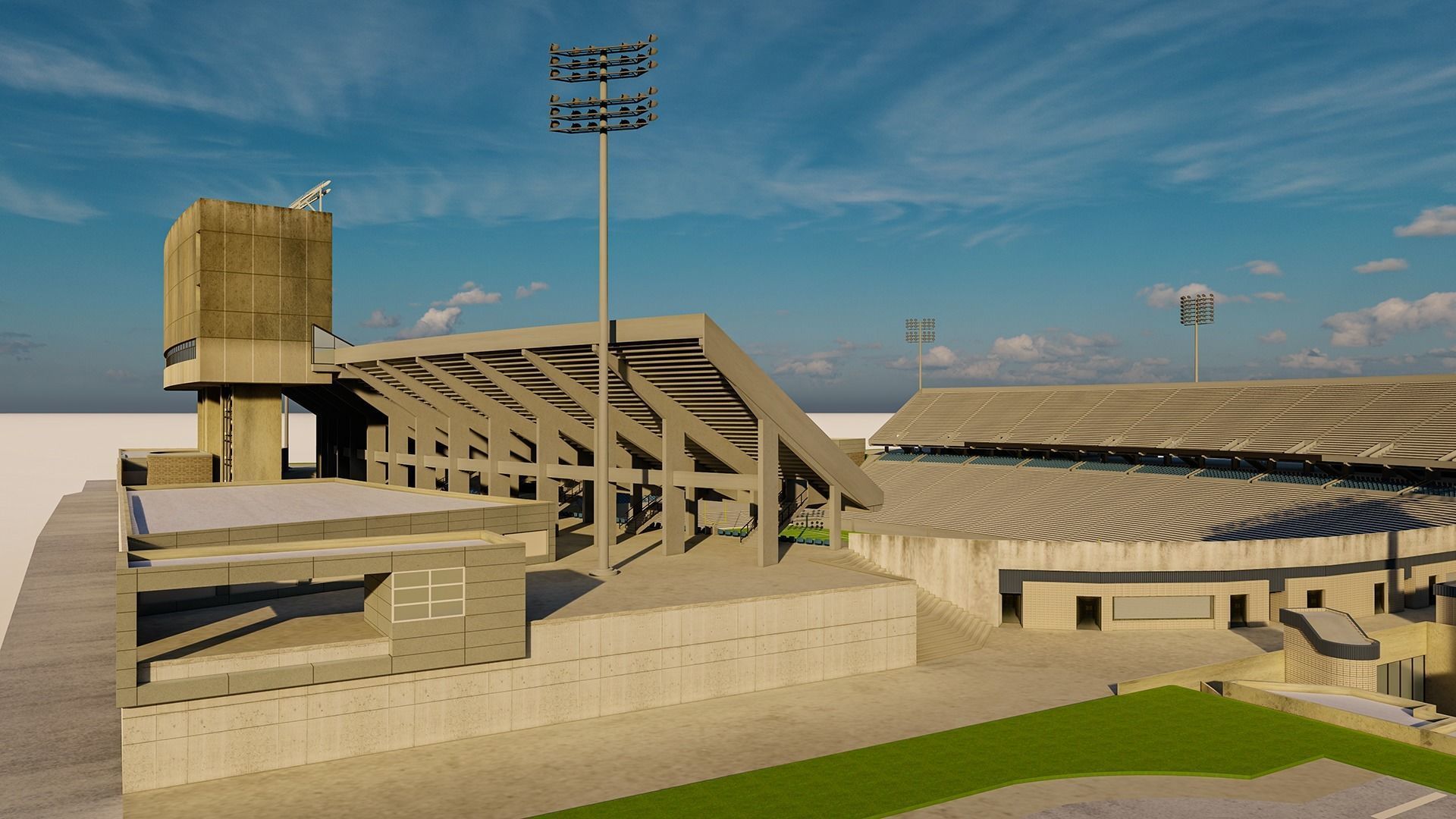 Milan Puskar Stadium Low-poly 3D model_15