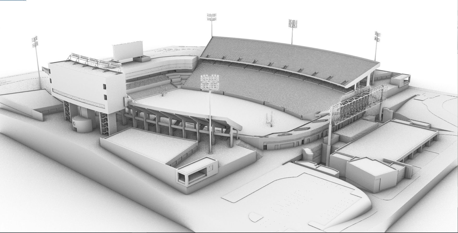 Milan Puskar Stadium Low-poly 3D model_33