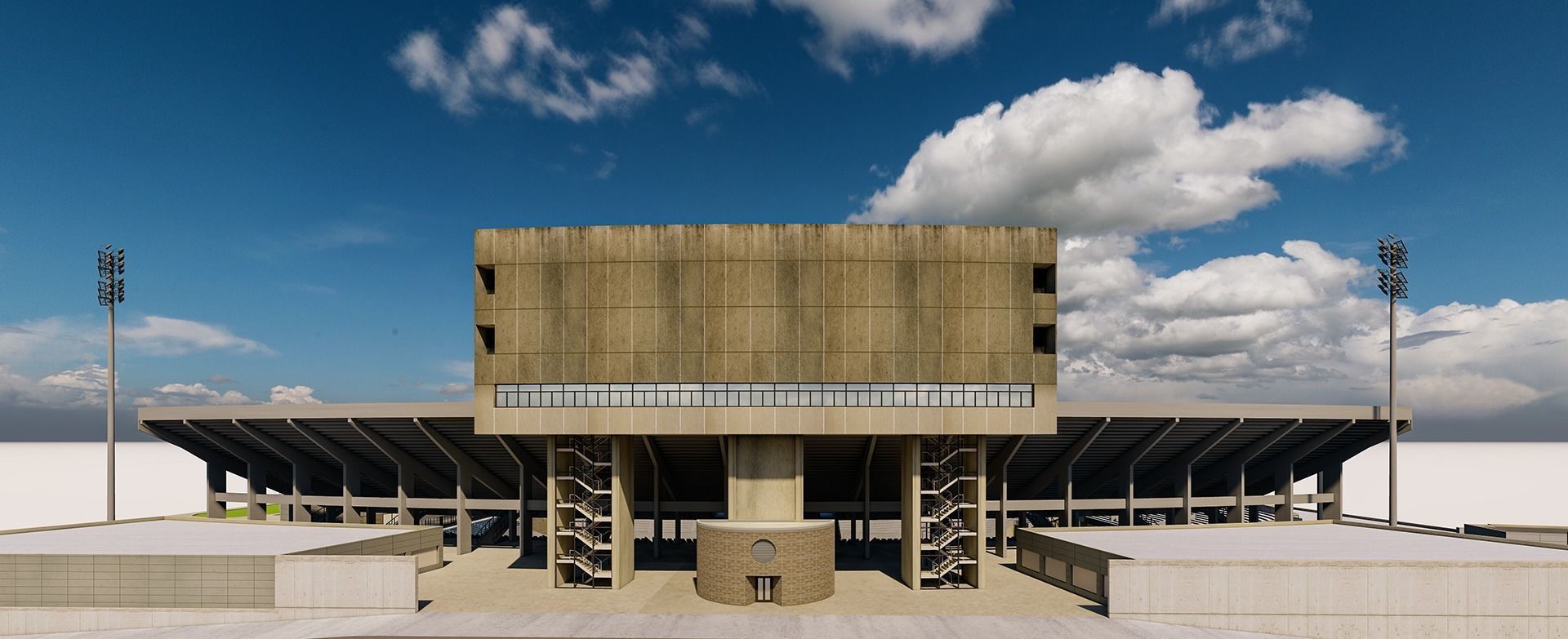 Milan Puskar Stadium Low-poly 3D model_14