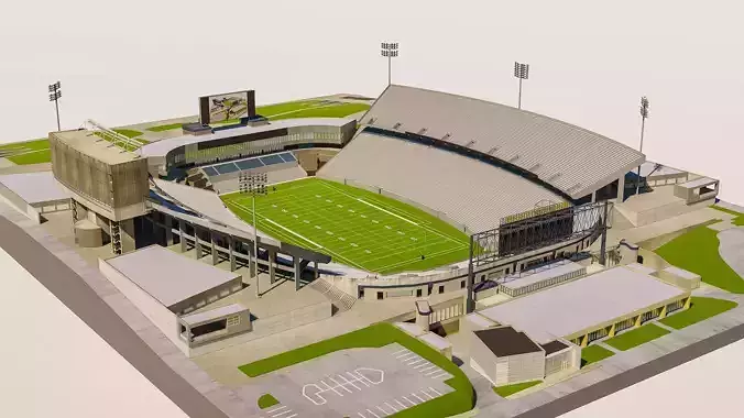 Milan Puskar Stadium Low-poly 3D model