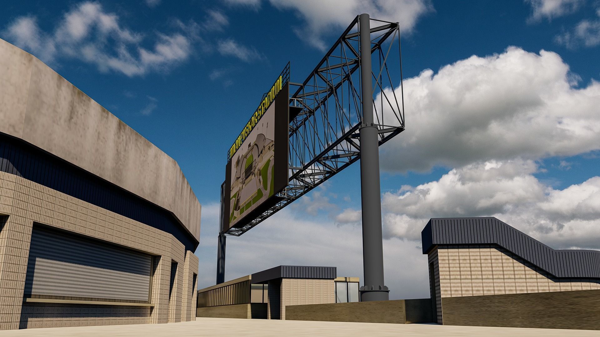 Milan Puskar Stadium Low-poly 3D model_7