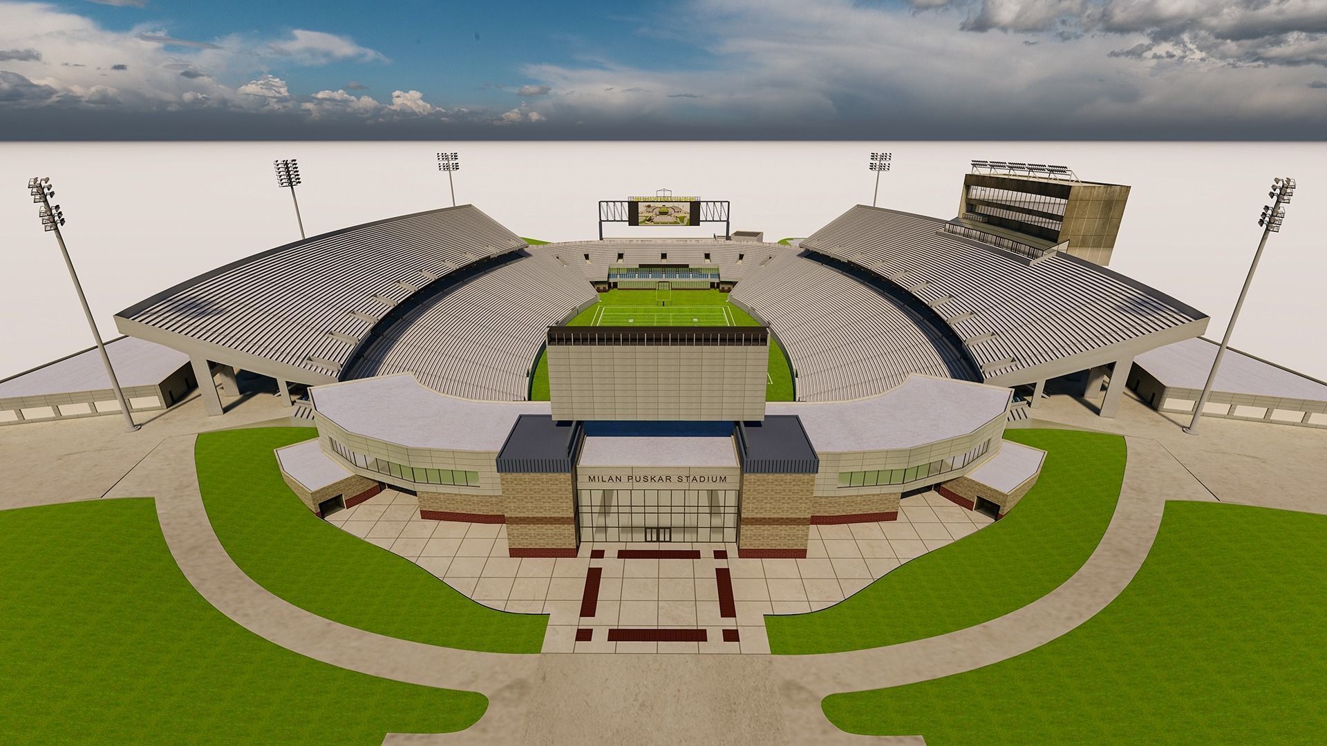 Milan Puskar Stadium Low-poly 3D model_12