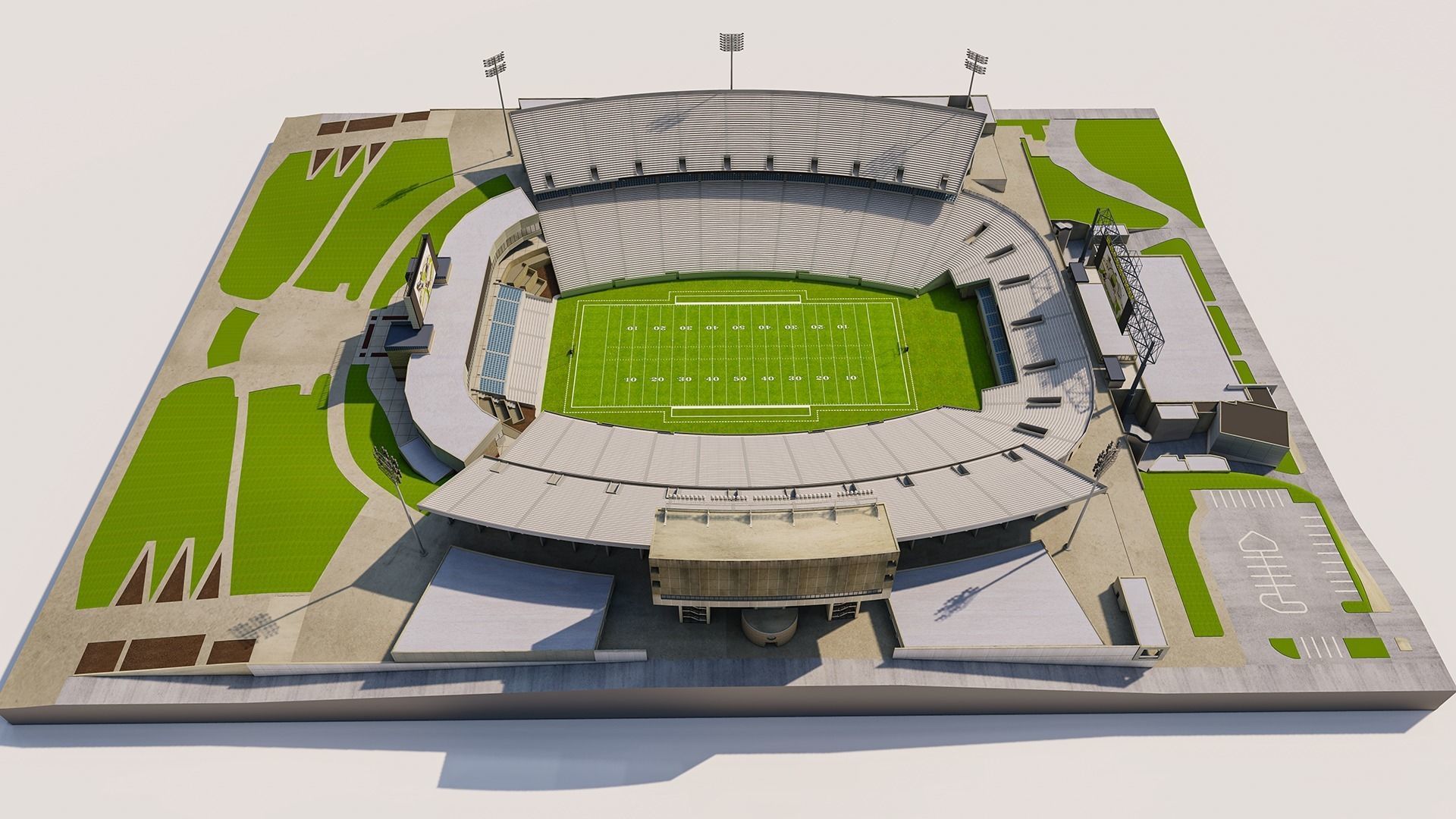 Milan Puskar Stadium Low-poly 3D model_5