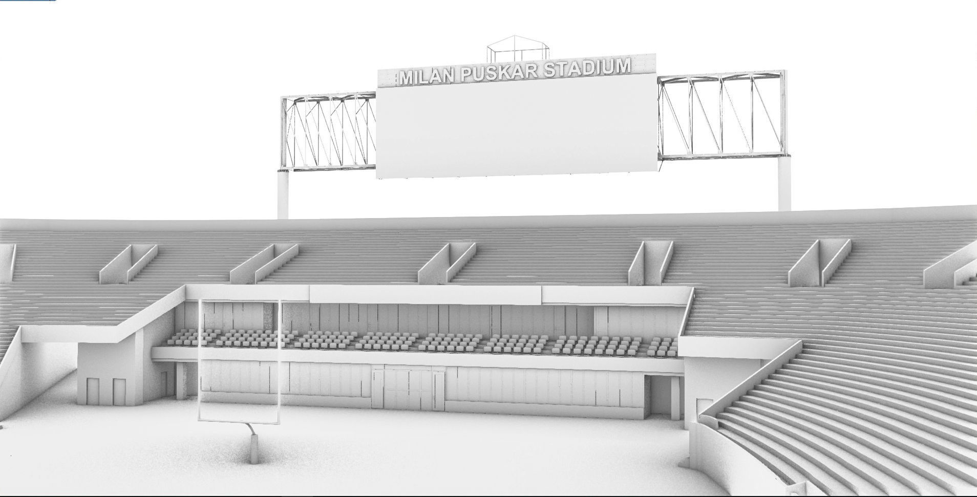 Milan Puskar Stadium Low-poly 3D model_30
