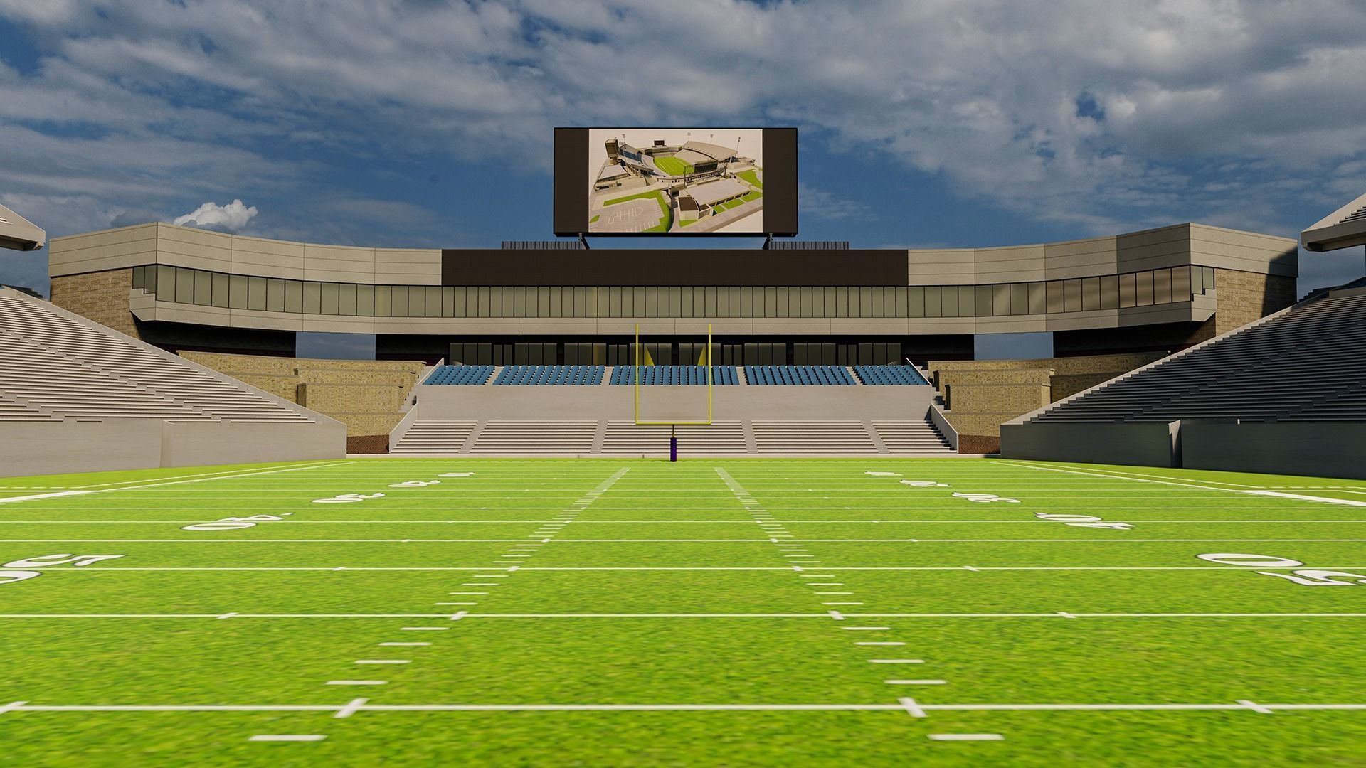 Milan Puskar Stadium Low-poly 3D model_8