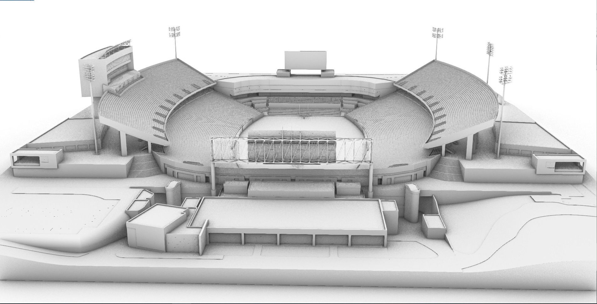 Milan Puskar Stadium Low-poly 3D model_29